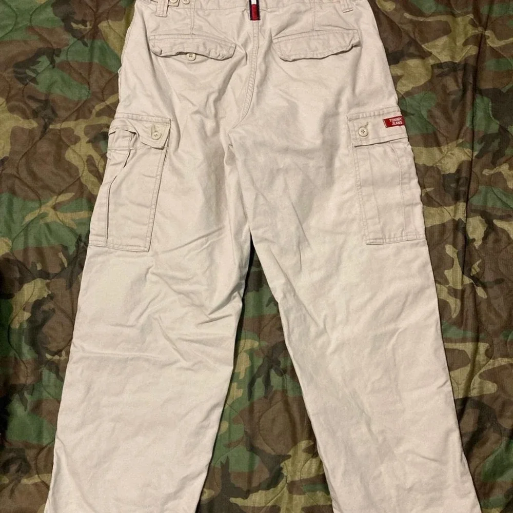Tommy jeans‎ vintage 90s wide leg cargo pants baggy size 33/30.5